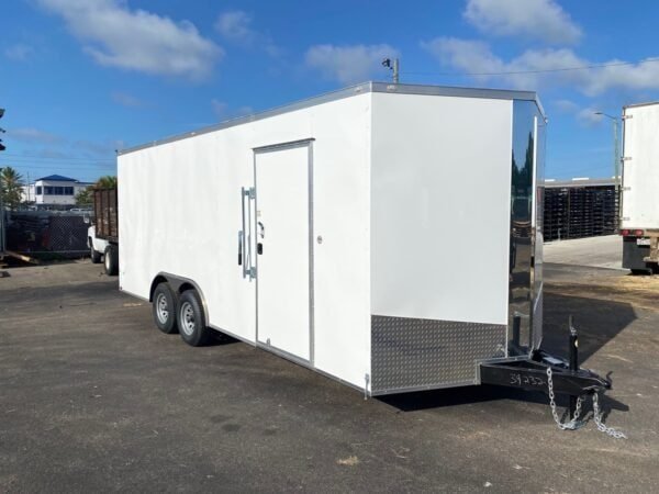 Spartan 8.5X20 Tandem Axle Enclosed Cargo Trailer | White - Image 3