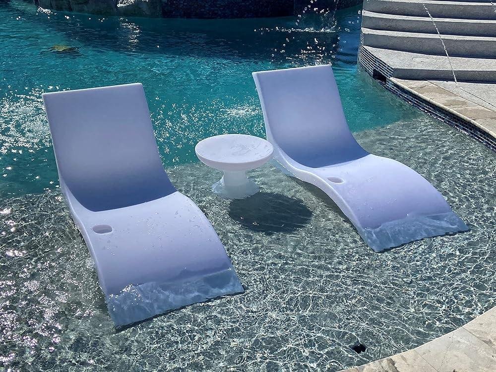 Ledge Lounger Luxury In-Pool Chaise Lounge Set. For Tanning Ledges Up to 9″ Deep - Image 3