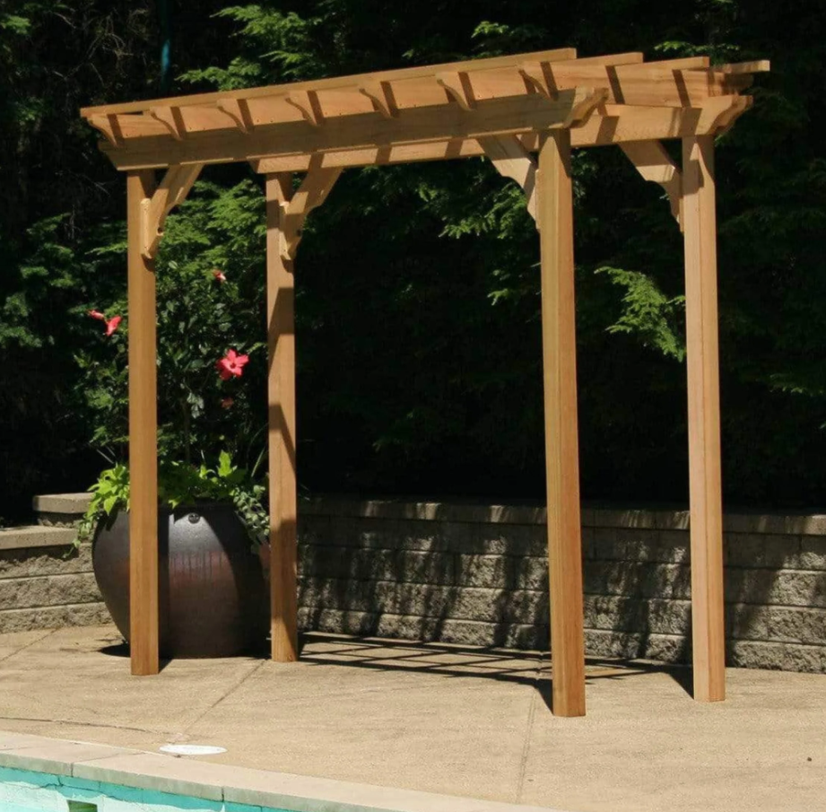 Creekvine Designs Monterrey Western Red Cedar Outdoor Pergola 3x14 Ft - Image 2