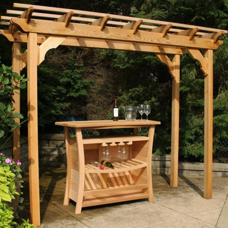 Creekvine Designs Monterrey Western Red Cedar Outdoor Pergola 3x14 Ft - Image 3