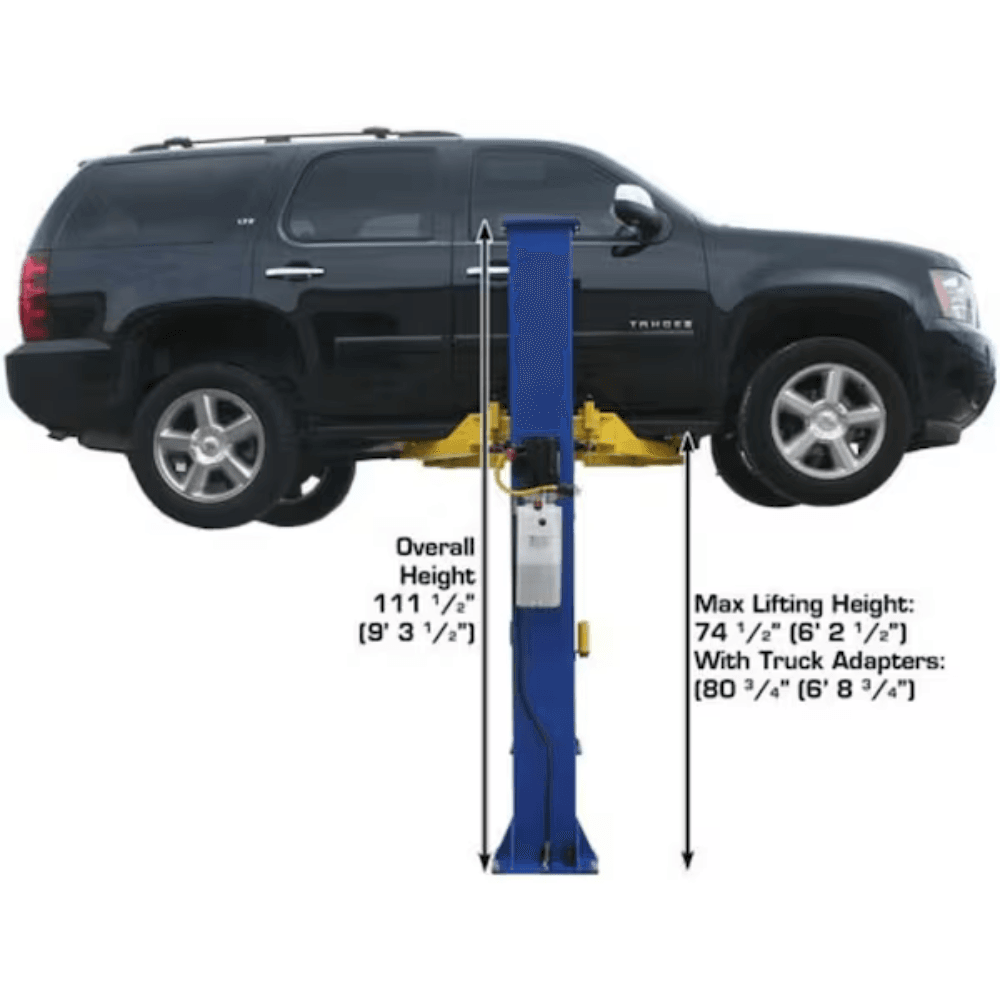 Atlas 9KBPX Baseplate 2-Post Car Lift 9000 Lb for Low Ceilings - Image 5