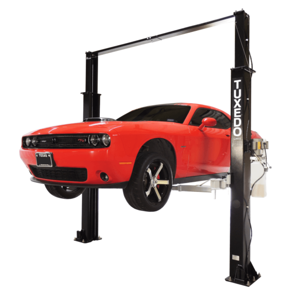 Premium 9000 Lb. Capacity Asymmetric Clear-Floor 2-Post Car Lift in Black - Image 2