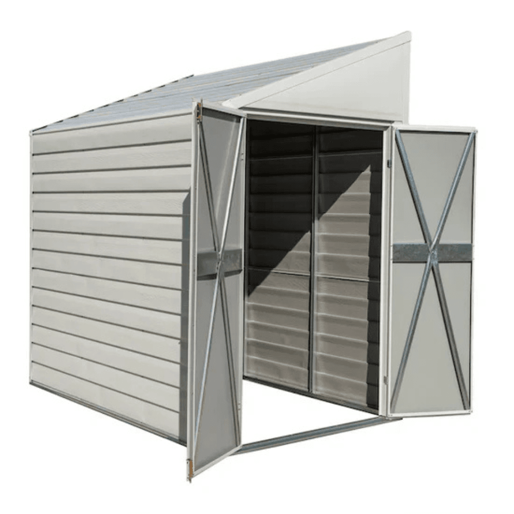 Arrow Yardsaver 4' x 7' Galvanized Steel Lean-To Storage Shed - Image 2
