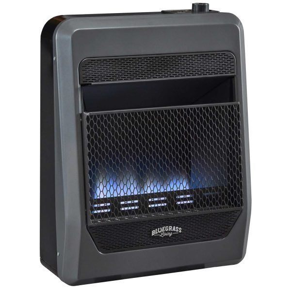 Bluegrass Living 20,000 BTU Natural Gas Ventless Blue Flame Space Heater with Blower and Base Feet B20TNB-BB - Image 5