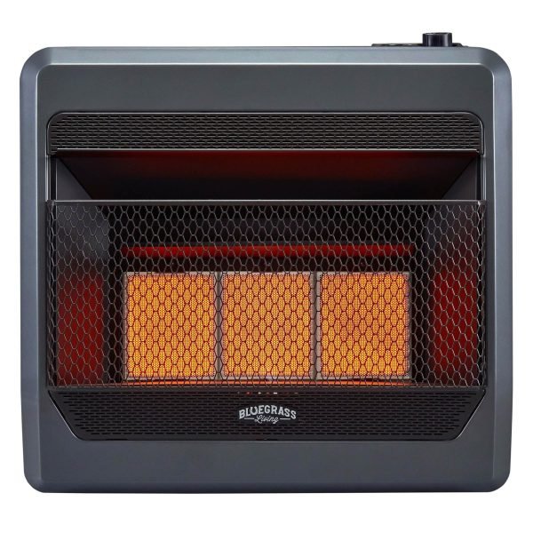 Bluegrass Living 30,000 BTU Natural Gas Ventless Infrared Space Heater with Blower and Base Feet B30TNIR-BB - Image 3