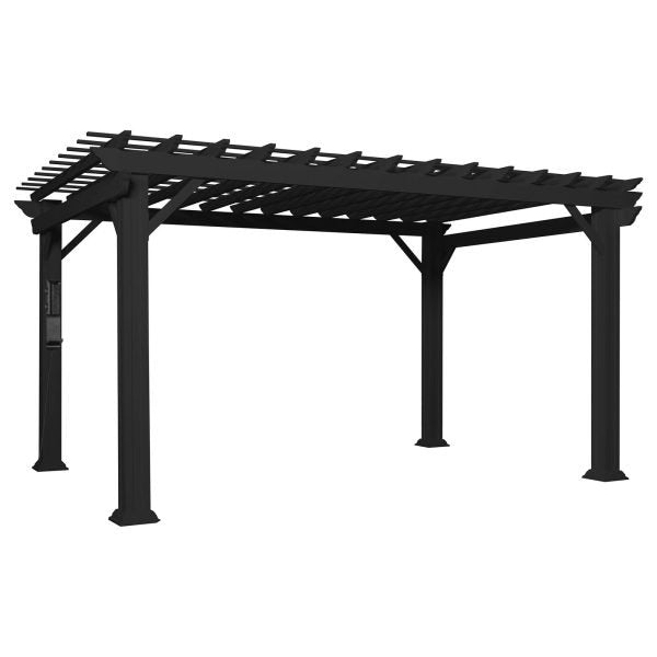 Backyard Discovery Stratford 14' x 10' Black Steel Pergola with Soft Canopy - Image 2