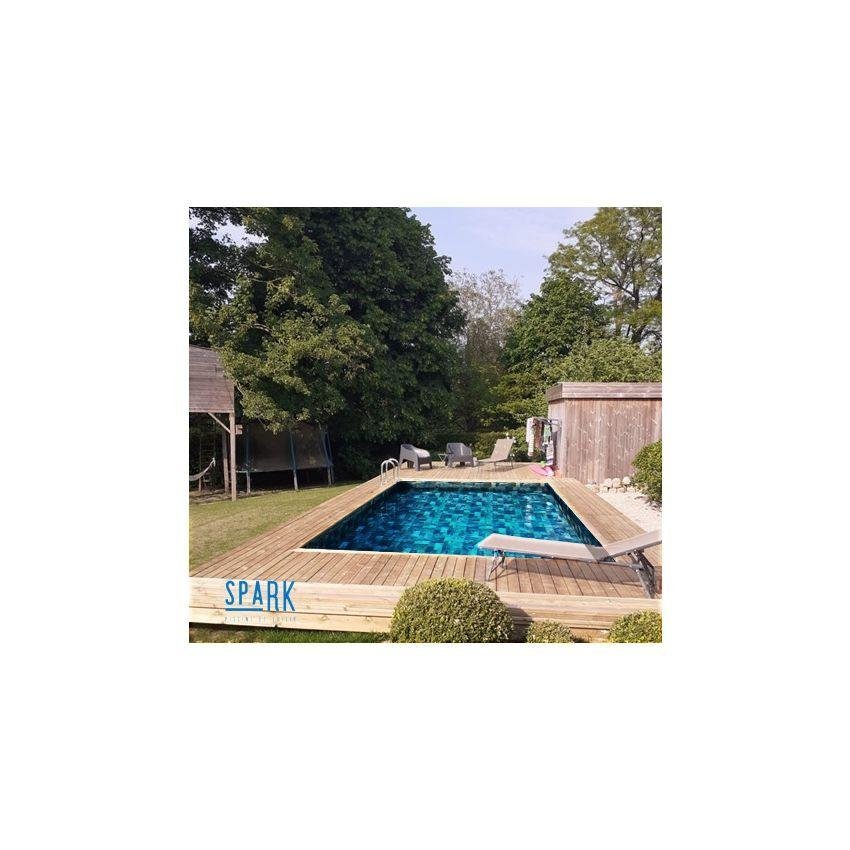 Piscine bois rectangulaire Pierre de Bali 350 x 200 x 71 cm - Image 4